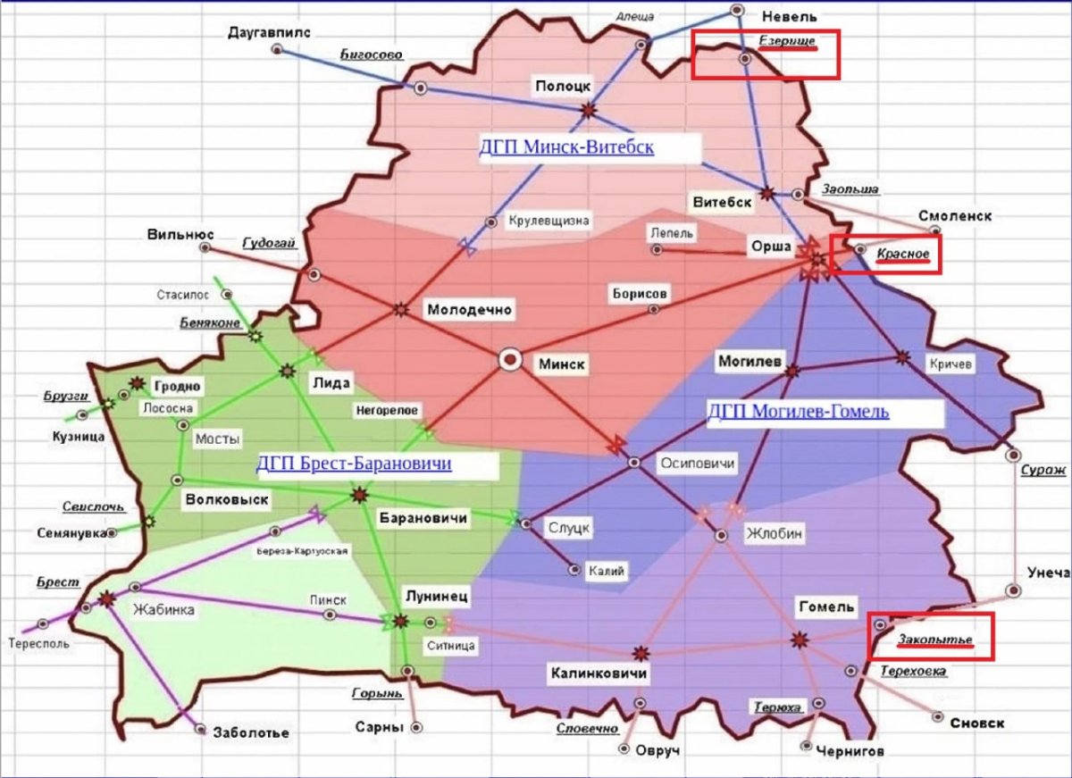 Железные дороги белоруссии схема
